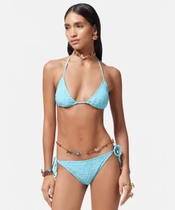 Cheap Allover Frottee-Bikinihoschen Damen Bademode