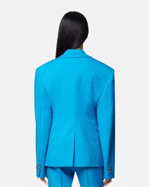 Fashion Allover Jacquard-Blazer Damen Anzüge