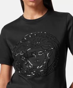 Discount Verziertes T-Shirt Mit Medusa Damen T-Shirts & Sweatshirts