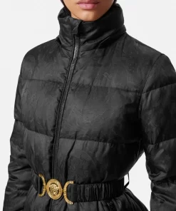 Online Wendbare Barocco Jacquard-Pufferjacke Damen Jacken & Mäntel