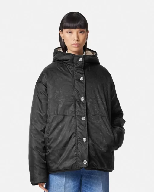 Cheap Wendbare Barocco Teddy-Bomberjacke Damen Jacken & Mäntel