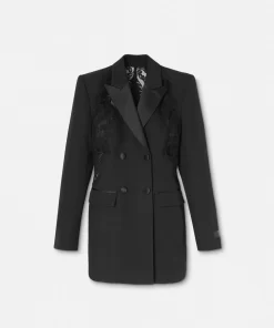 New Zweireihiger Barocco Blazer Mit Spitze Damen Blazer