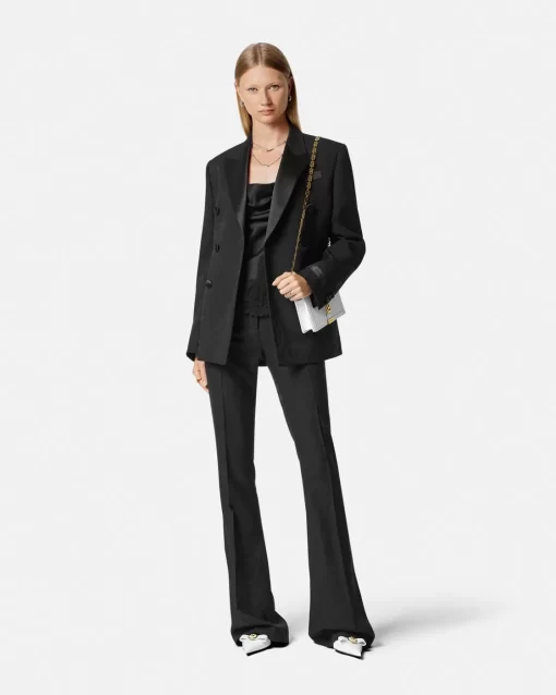 Sale Zweireihiger Barocco Jacquard-Blazer Damen Anzüge