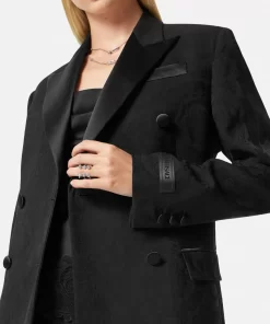 Sale Zweireihiger Barocco Jacquard-Blazer Damen Anzüge