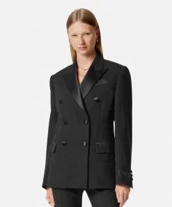 Sale Zweireihiger Barocco Jacquard-Blazer Damen Anzüge