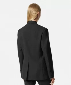 Sale Zweireihiger Barocco Jacquard-Blazer Damen Anzüge