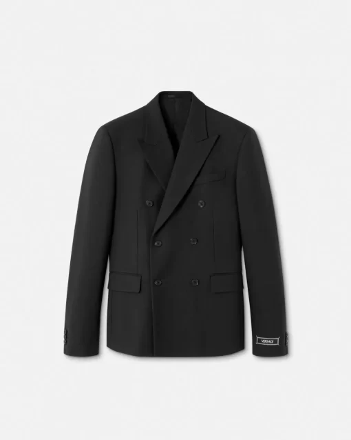 Discount Zweireihiger Wollblazer Herren Blazer & Anzüge